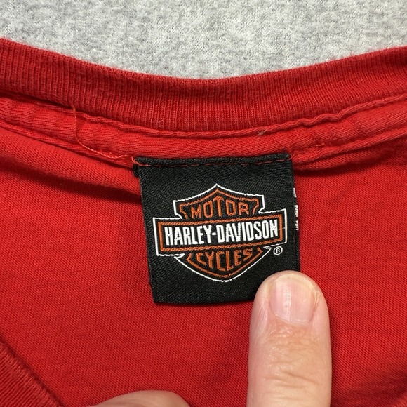 Harley-Davidson Redstone Huntsville‎ AL Pocket T-Shirt Red Men's Size XL - Picture 3 of 7